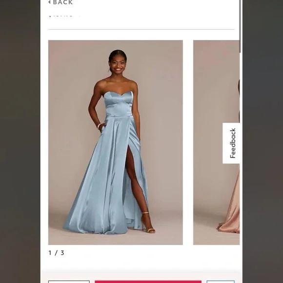 Galina Signature Dresses Galina Signature Strapless Bridesmaid Dress From Davids Bridaldusty Blue Poshmark